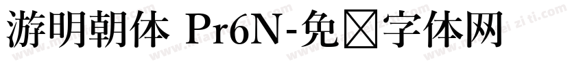 游明朝体 Pr6N字体转换